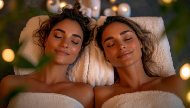 przyjaciółki na masażu w dniu kobiet